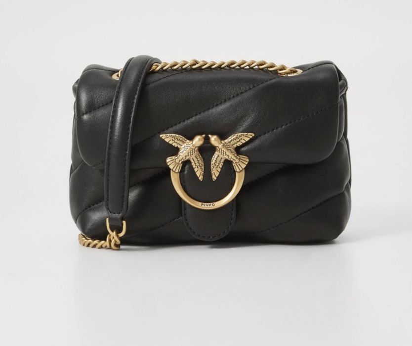 Geantă PINKO Love Classic Puff – Neagră, nouă, 100% autentică