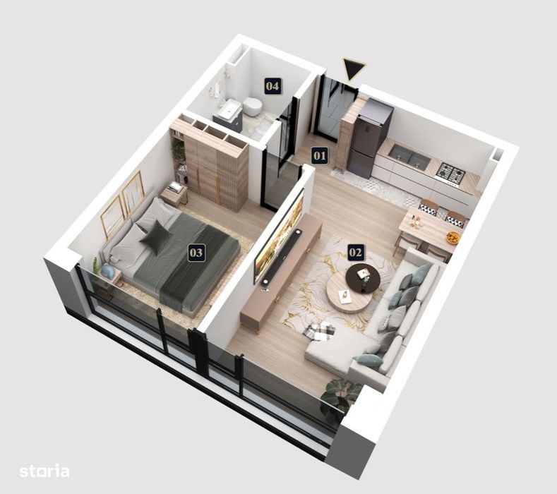 Studio | Ansamblu privat | TVA inclus