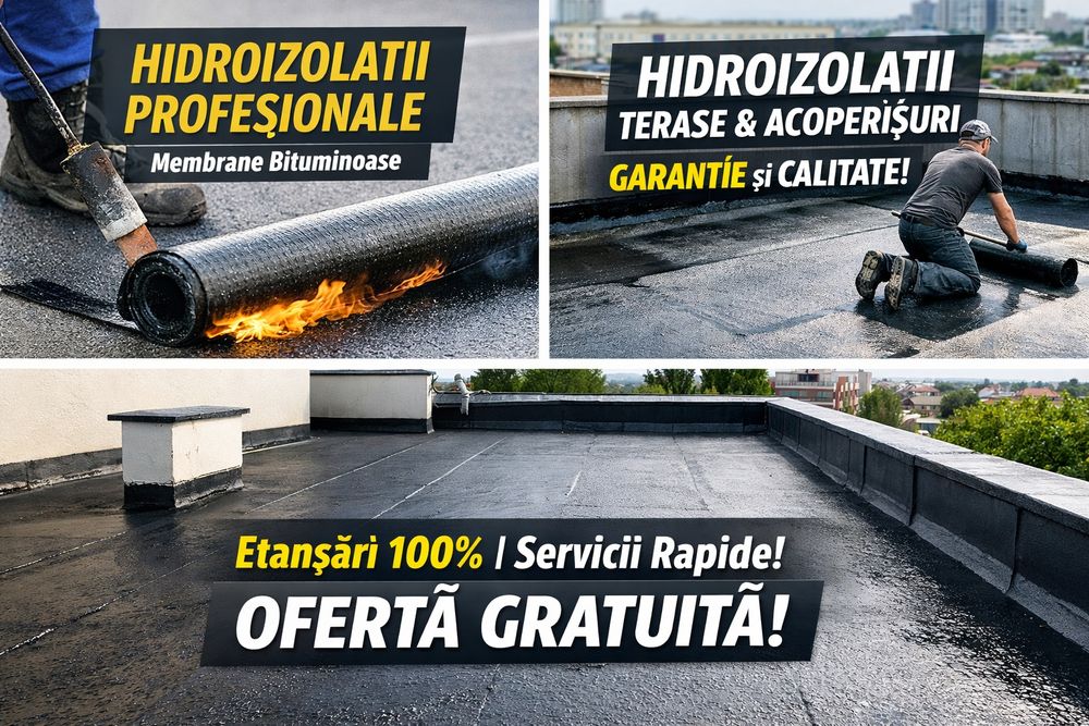 Executăm/Reparăm hidroizolații  profesionale