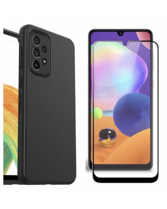 Folie Sticla 11D + Husa Silicon Slim Samsung A51/A52S/A53/A54/A55/A56