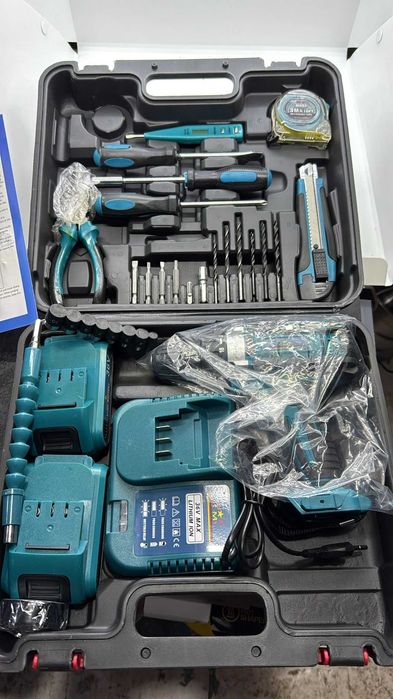 Trusa Completa Bormasina , 2 Acumulatori Li-Ion, Incarcator Rapid