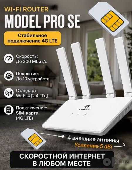 Wifi router 5G 4G  wifi роутер 5G 4G LTE Sim kartali router Симкарта