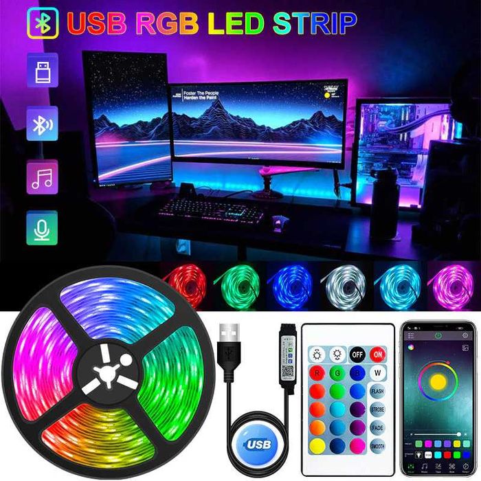 RGB LED лента с Bluetooth управление 5 м