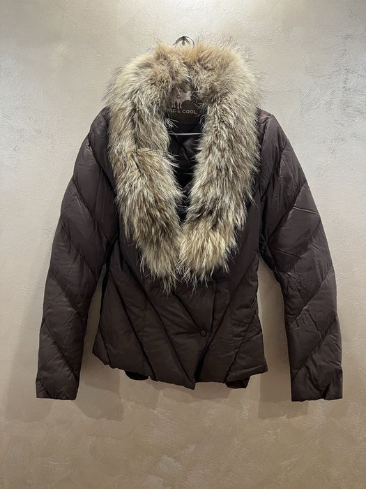 geaca de fas cu blana naturala si umplutura  puf