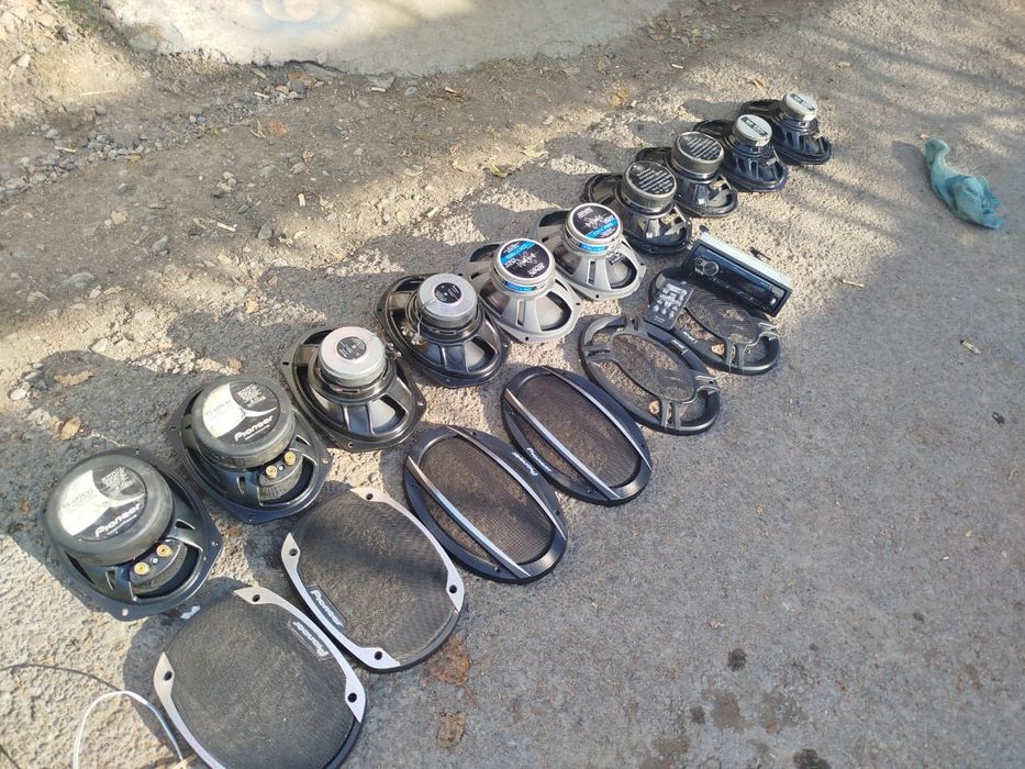 Пионер магнитофон и колонки