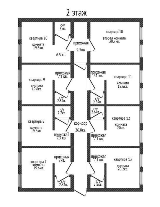 Таунхаус дом 2 этажа · 550 м²  Самал1