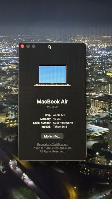 MacBook Air M1 2020 16GB RAM 1TB stocare