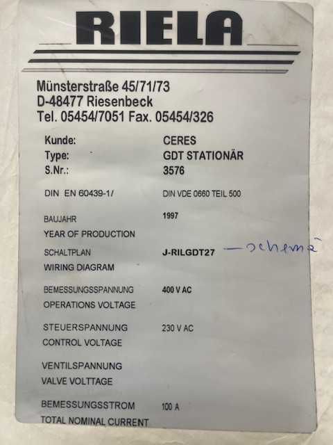 Vand uscator cereale RIELA- stare excelenta de functionare