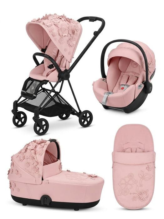 Carucior 3 în 1 Cybex  Simply Flowers cu landou și scoica auto