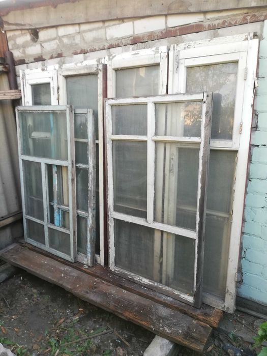 Продам бу оконные рамы 55 шт
