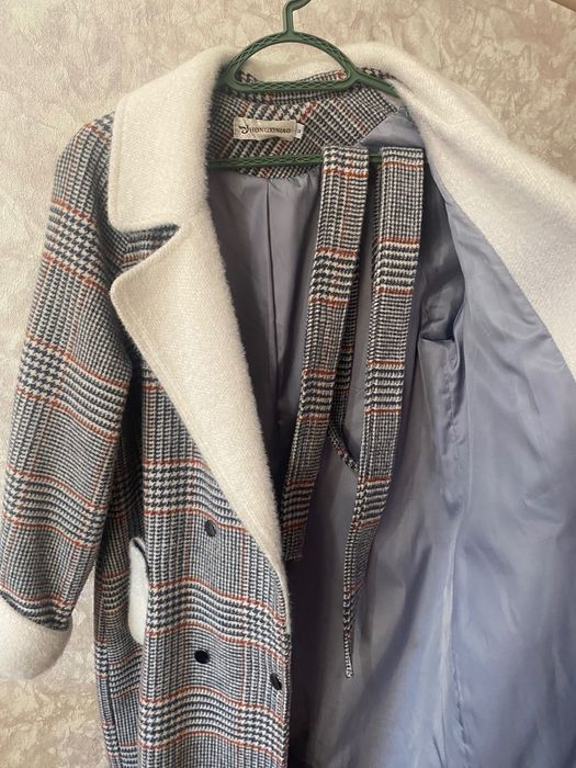 Пальто размер M серый