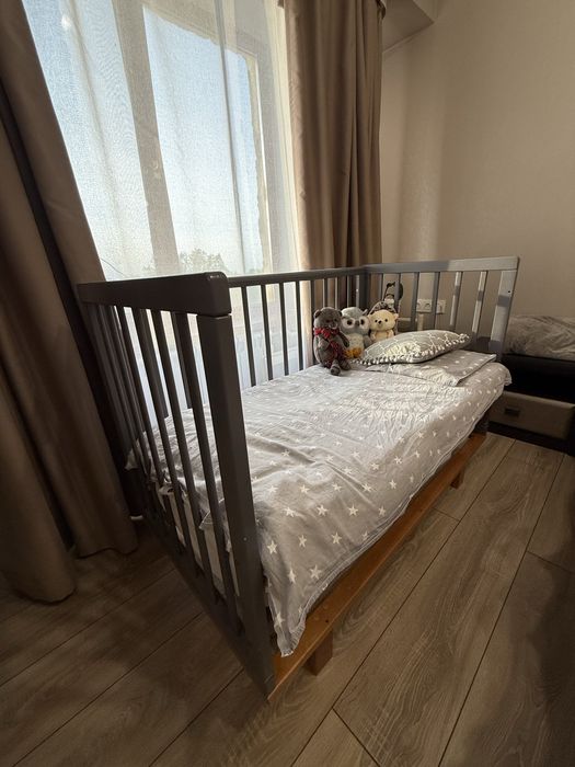 Кроватка pituso mirage серая 120/60