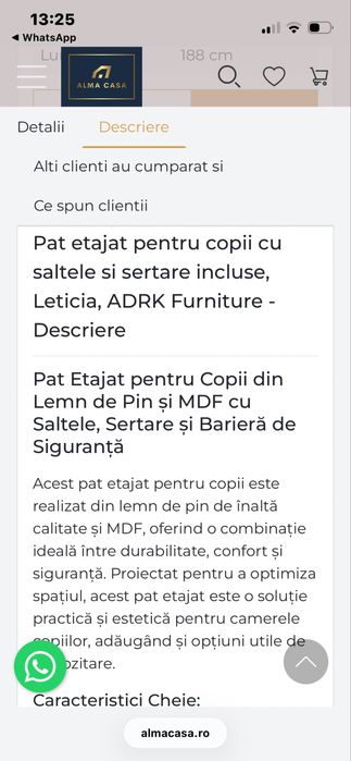 Pat pentru 3 persoane/copii