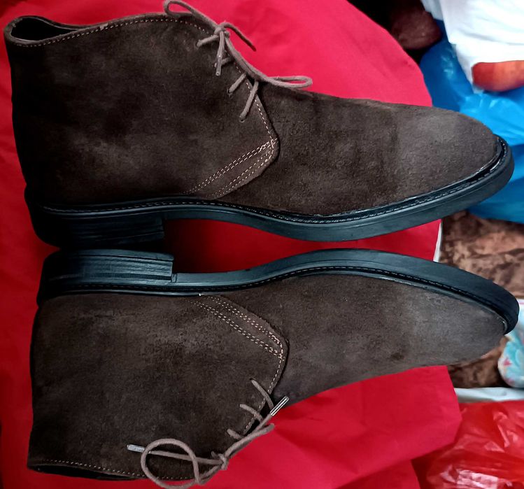 Ghete chukka din piele naturala intoarsă mărimea 44 made in ITALY