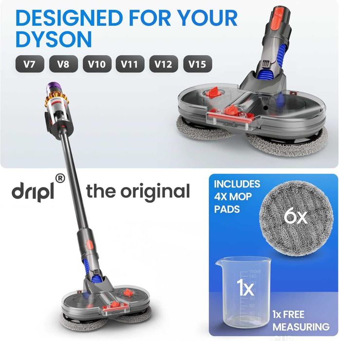 Dyson V7/V8/V10/V11/V15/Gen5 Vacuum Cleaners, Electric Floor Mop
