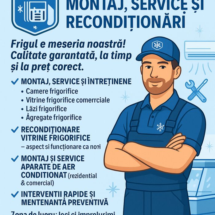 Reparatii vitrine frigirifice