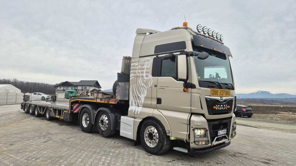 2021 low loader semitrailer Kassbohrer  4 axe , extensibil 7M