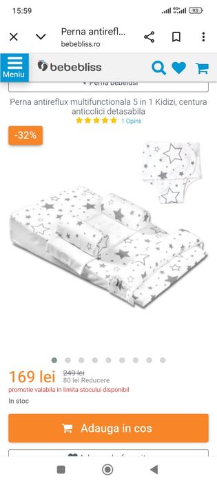 Patut bebelusi+perna antireflux+saltea  infasat