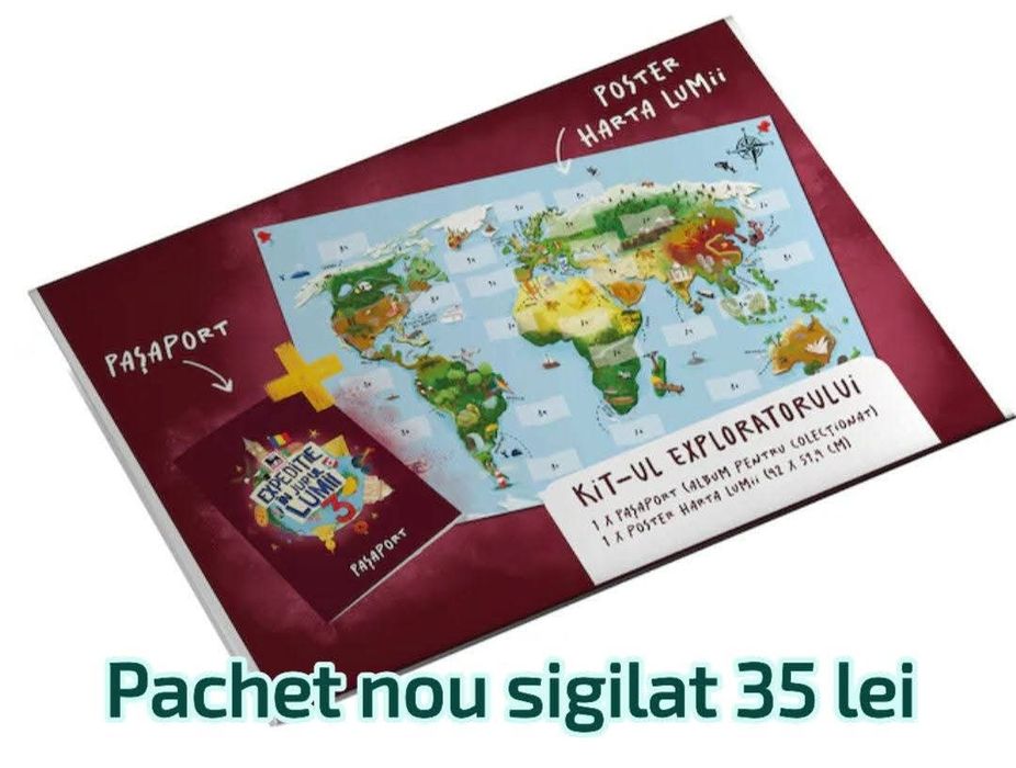 Expediție în jurul lumii 3 cu boxa nouă,cutie noua ,pachet nou și set