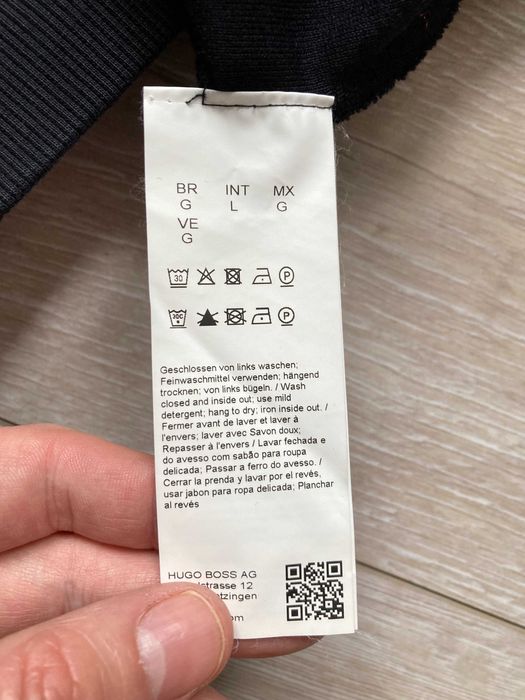 Hugo Boss Green SALBO мъжка черна блуза фланела размер L Slim Fit