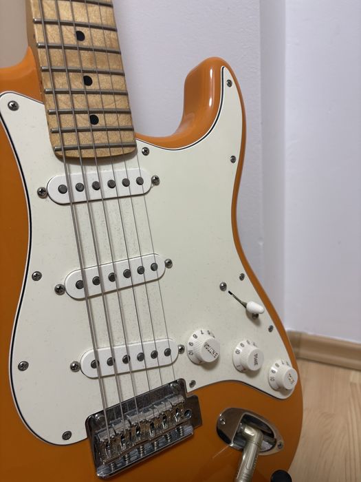 Chitara Fender Stratocaster Player Series MN Capri Orange, prima generatie, made in Mexico