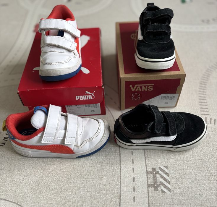 Маратонки/квцове Puma и Vans - размер 25 и 26