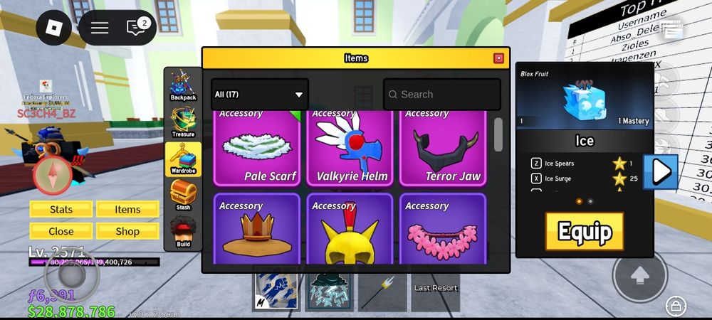 продаю аккаунт в Blox Fruit