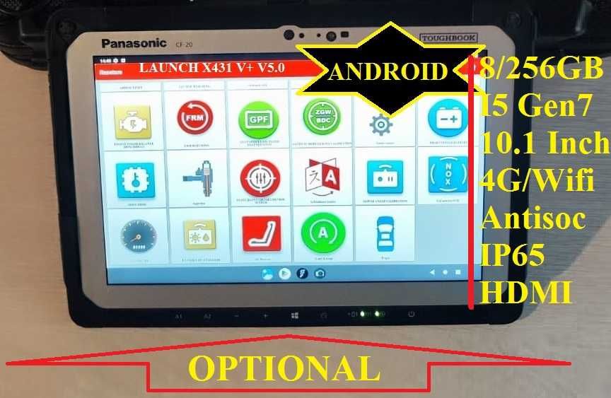 Kit Launch Easydiag PRO4M+Tableta Android Tester Auto Meniu Romana, Interfata diagnoza auto turisme si autoutilitare, programari, adaptari, codari