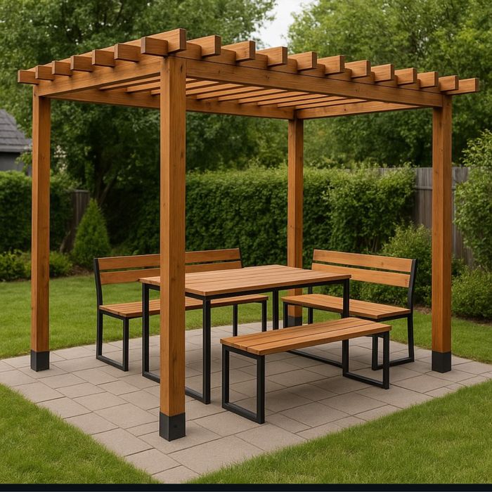 Беседка, топчан.