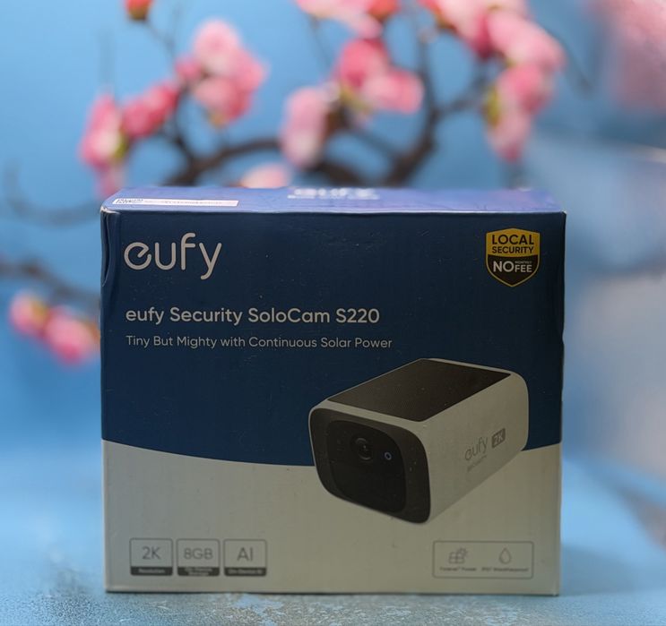 НОВО!!! Безжична соларна камера Eufy SoloCam S220, 2K, 8GB, AI, IP67