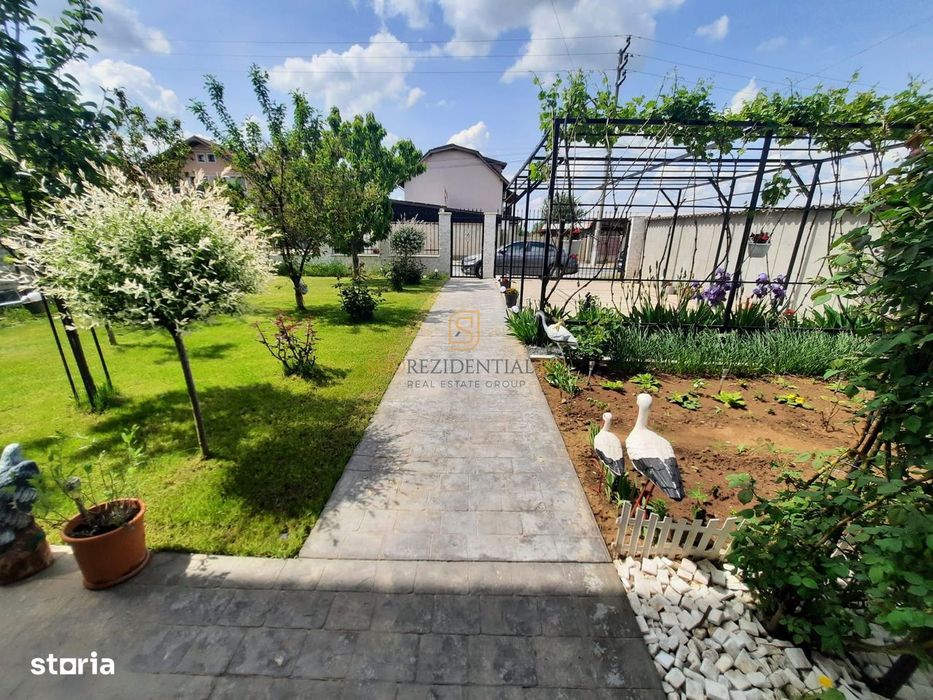 Vila individuala, 4 camere, curte 290 mp, mobilata si utilata, Ilfov