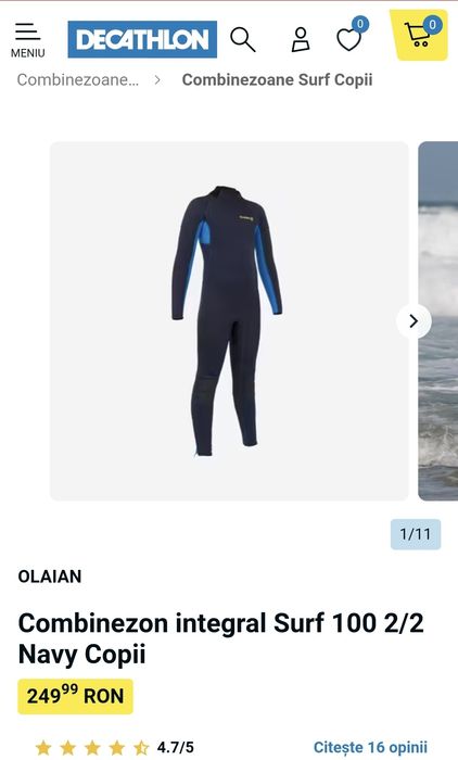 Combinezon surf copii OLAIAN
