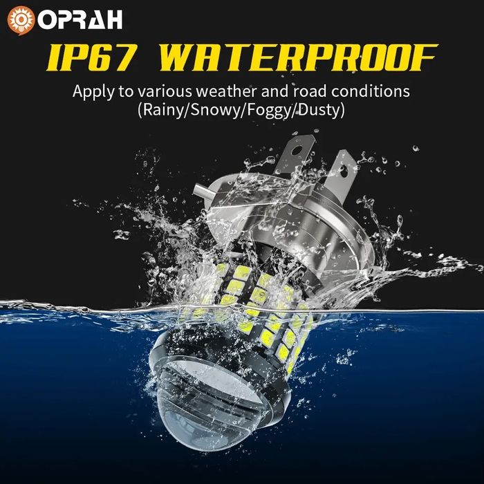 1 БРОЙ LED Диодна крушка H4 за Мотор Мотоциклет 150W 12V +300%