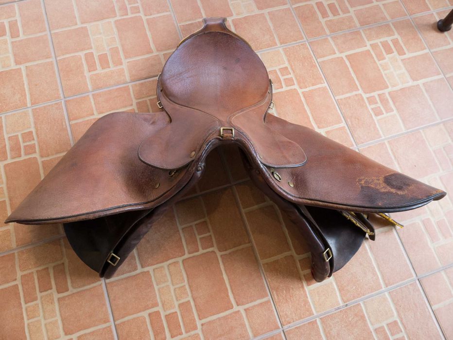 Șa de colecție din piele naturală, anii 1930 Sibiu.