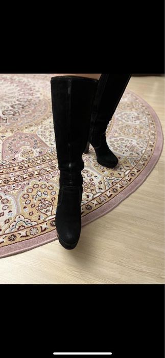 Сапоги натуральный замша