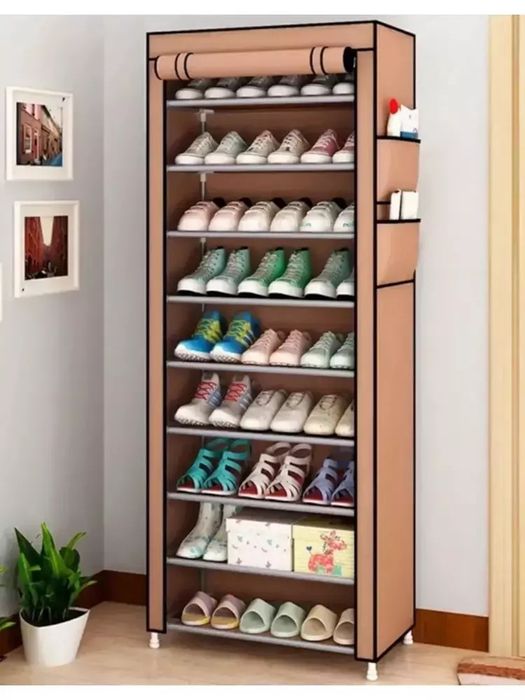 Oyoq kiyim uchun shkaf taxlanadigan matoli shkaf