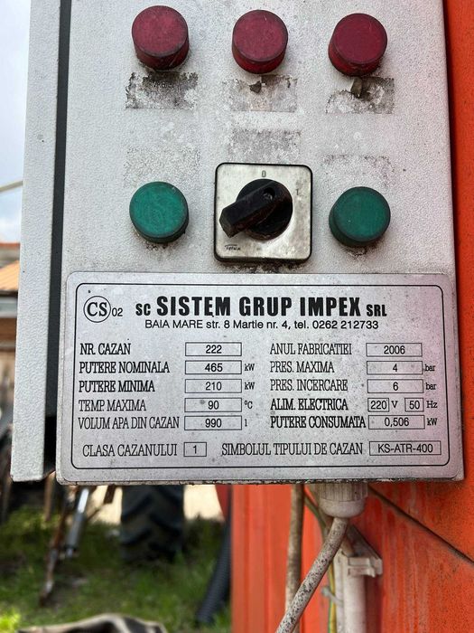 Cazan termic industrial 465 kW