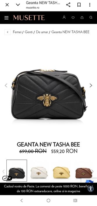Geanta Musette NEW TASHA BEE