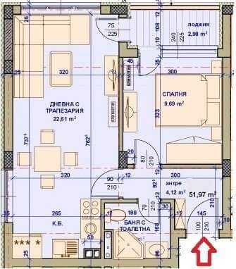 Продава се Двустаен апартамент в Стара Загора, Самара 2 - 66 кв.м за 834 €/кв.м - Снимка #2