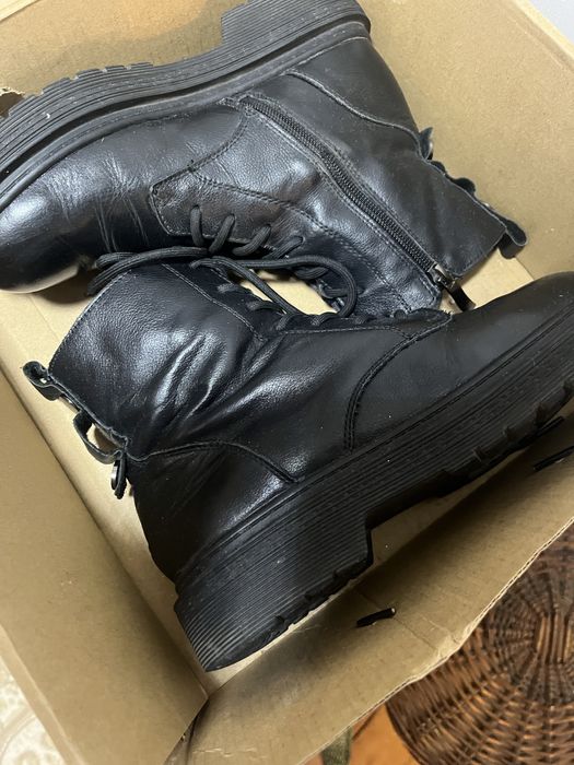 Берцы кожанные женские