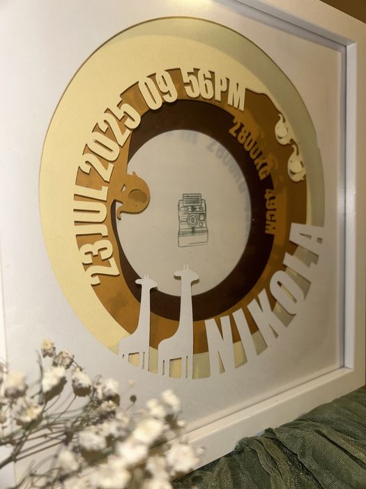 3D бебешка визитка