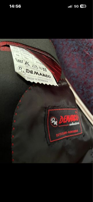 Sacou barbati stofa calitate (70% lana)vesta papion batista marime 48