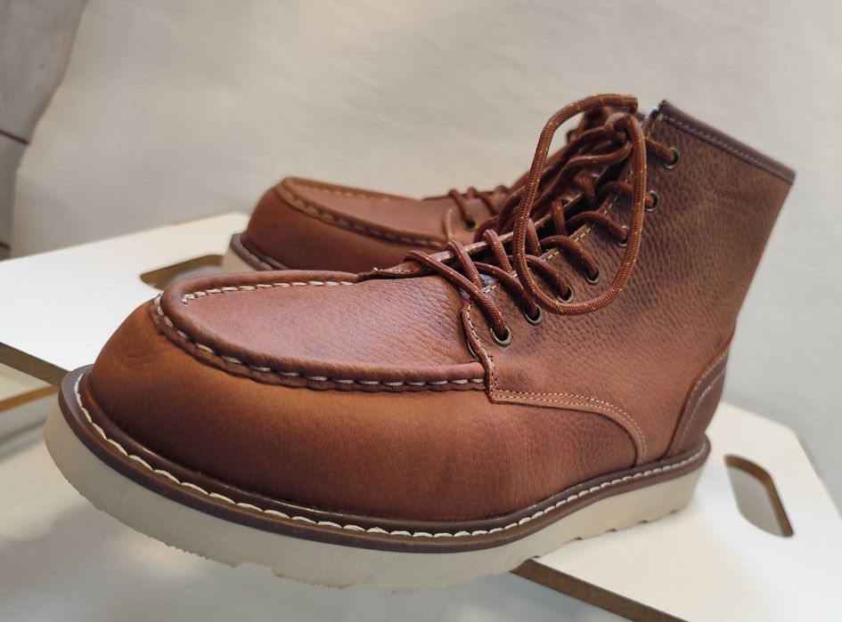 Ghete lace up 42 42.5 moc toe de lux STRONGHOLD NOI piele naturala