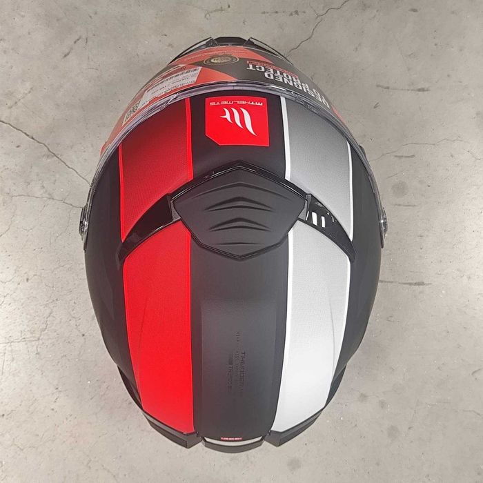 ПРОМОЦИЯ Каска MT THUNDER 4 SV Treads B5 Matt GREY/RED - Код: 71788