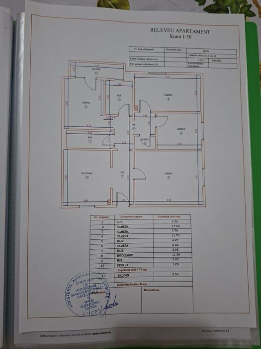 Vand apartament 4 camere Feldioara