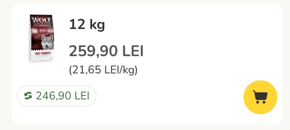 Mancare dieta caini Wolf of Wilderness, 12kg, vita si iepure