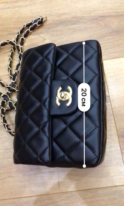 Сумка chanel черная мини