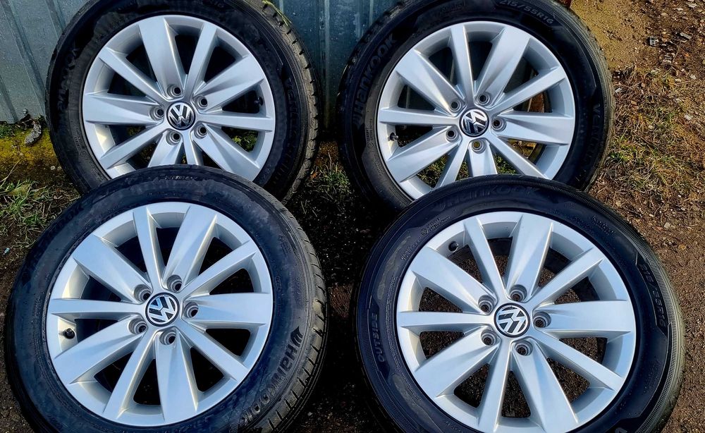 jante originale vw passat, vw sharan, vw touran, vw golf cu anvelope 215/55/16