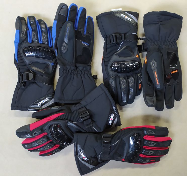 Тёплые Мото Перчатки Осень/Зима с Защитными Вставками!Разные размеры!