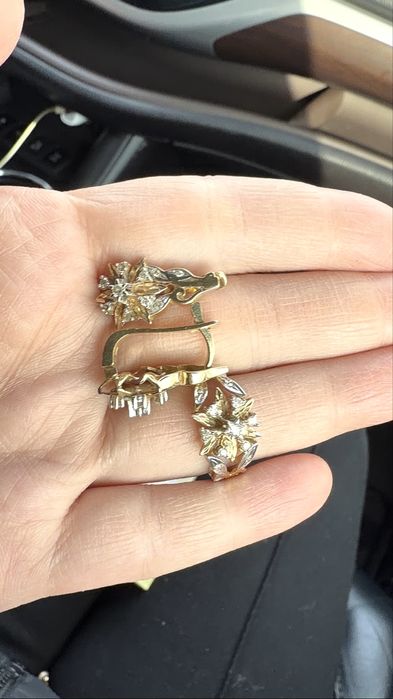 Комплект золота с бриллиантами